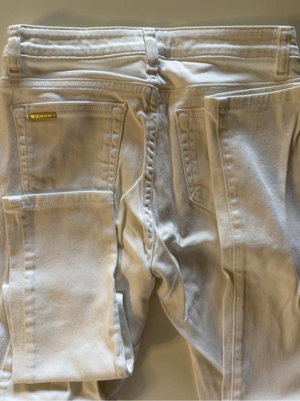 MICHAEL KORS White Selma Skinny Button-Fly Jeans